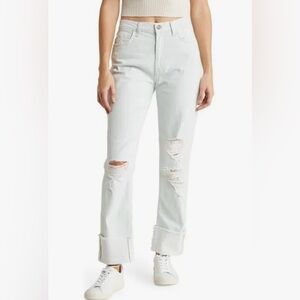 C/E by Current/Elliott Relaxed Cuffed Boyfriend Jean Size 27 White